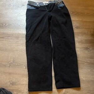 The Frankie Shop Black and Gray Women's Pants